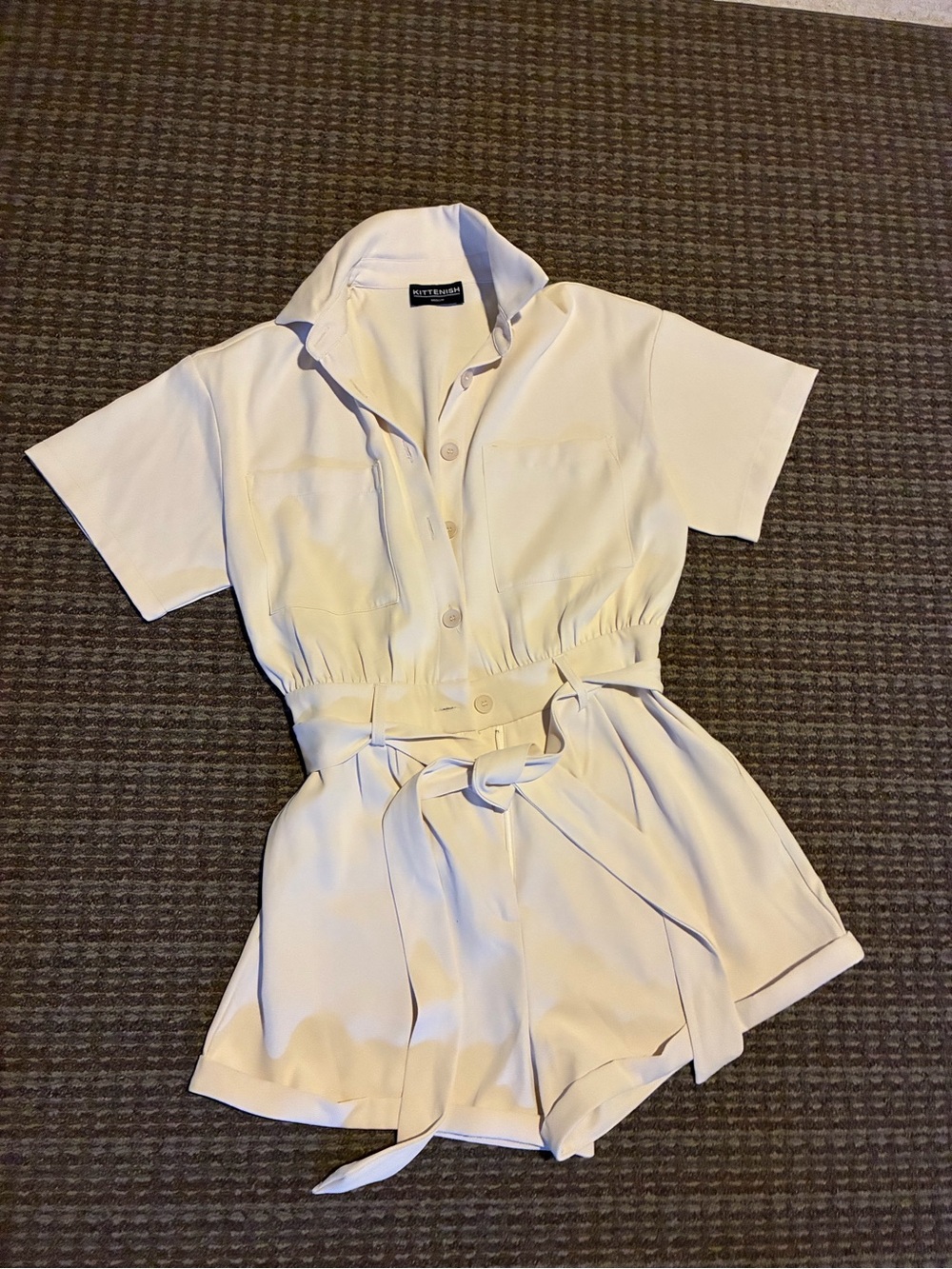 Kittenish Medium Women’s Romper Cream